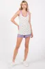 Lavender Trim Floral Tank Top sold by Pinkblush