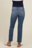 Blue Slim Straight Maternity Jeans sold by Pinkblush