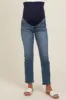 Blue Slim Straight Maternity Jeans sold by Pinkblush