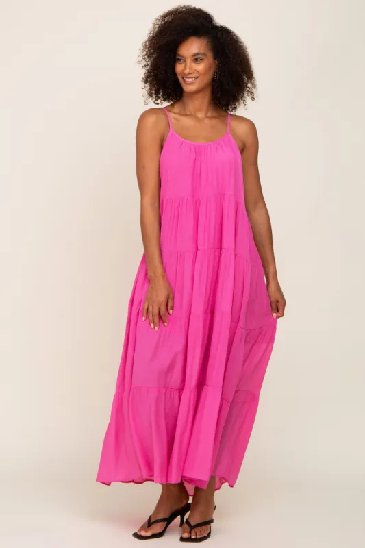 provence bloom tiered ruffle maxi dress floral Provence Bloom Tiered Maxi Dress - Floral Blue