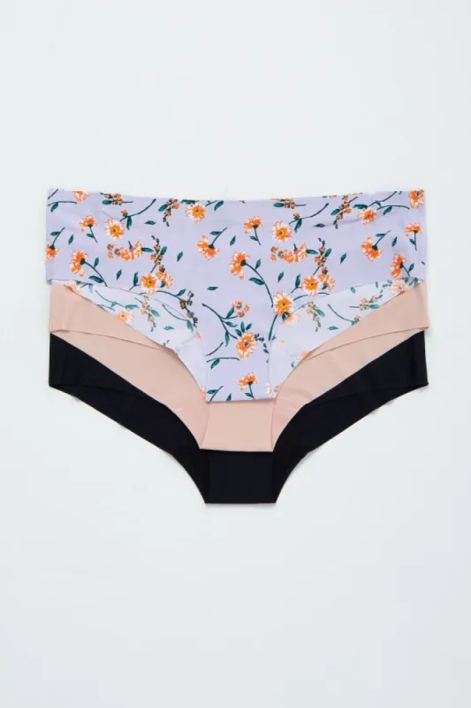 Multi-Color Floral Seamless Bikini Underwear Set sold by Pinkblush