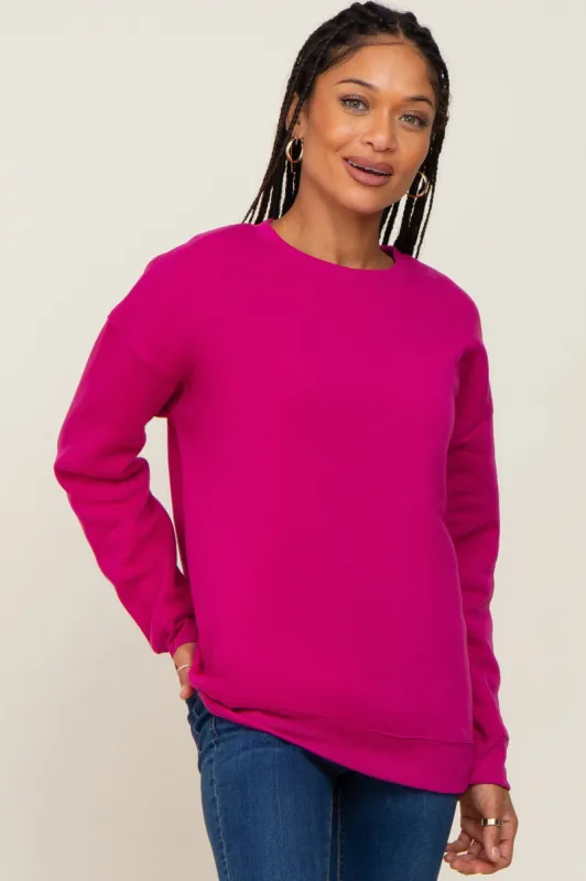 Magenta Basic Sweatshirt sold by Pinkblush
