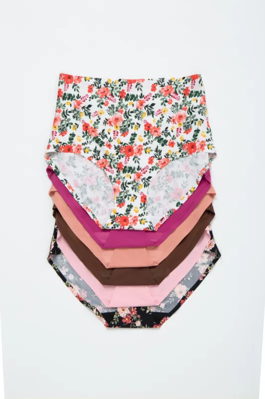 Multi-Color Printed High Waist Maternity Underwear Set sold by Pinkblush