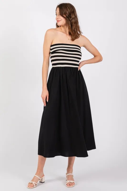 Black Strapless Dress sold by Pinkblush