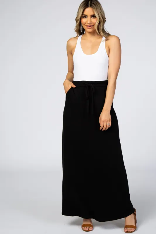 Black Maxi Skirt sold by Pinkblush