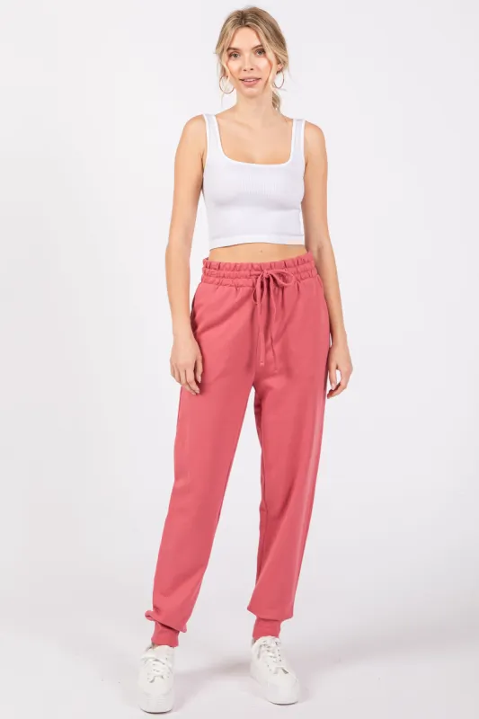 Pink Basic Drawstring Sweatpants sold by Pinkblush