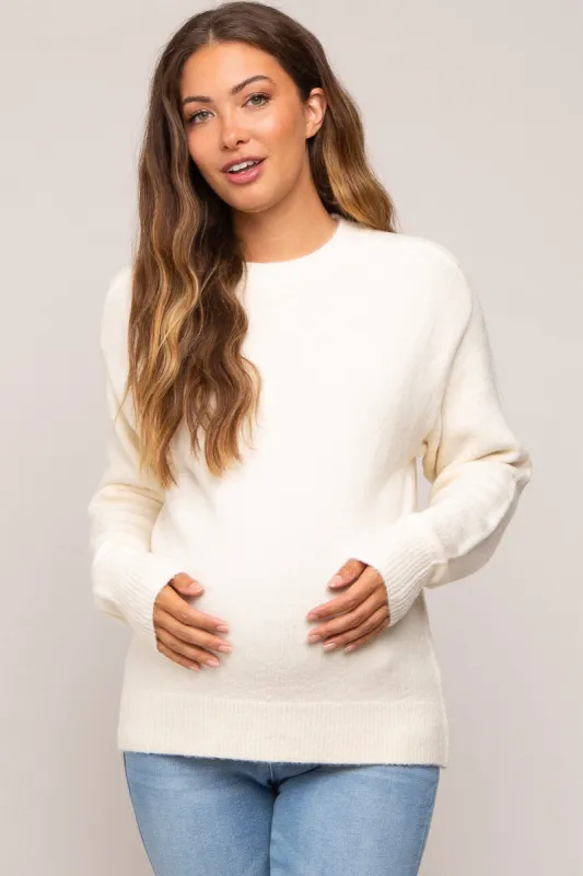 Ivory Basic Maternity Sweater sold by Pinkblush