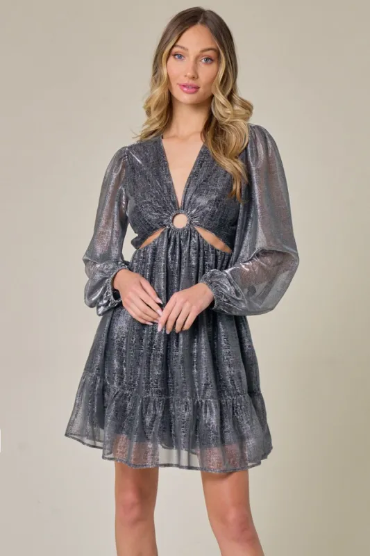 Black O-Ring Detail Dress sold by Pinkblush