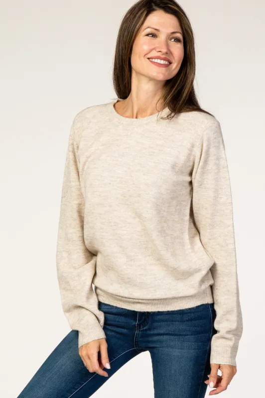 Beige Brushed Knit Sweater sold by Pinkblush