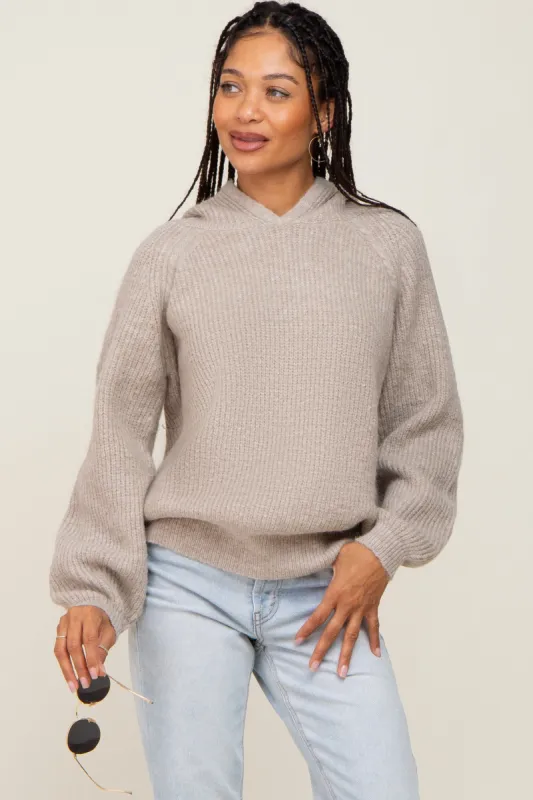 Beige Hooded Sweater sold by Pinkblush