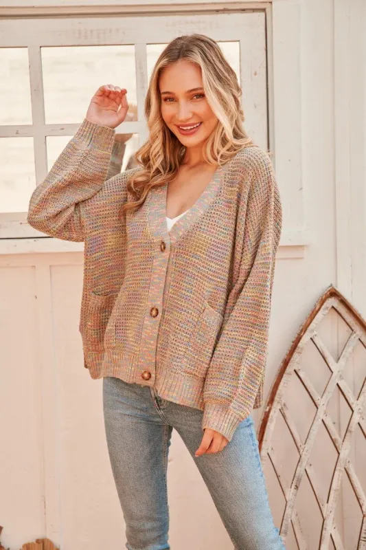 Mocha Cable Knit Sweater Cardigan sold by Pinkblush