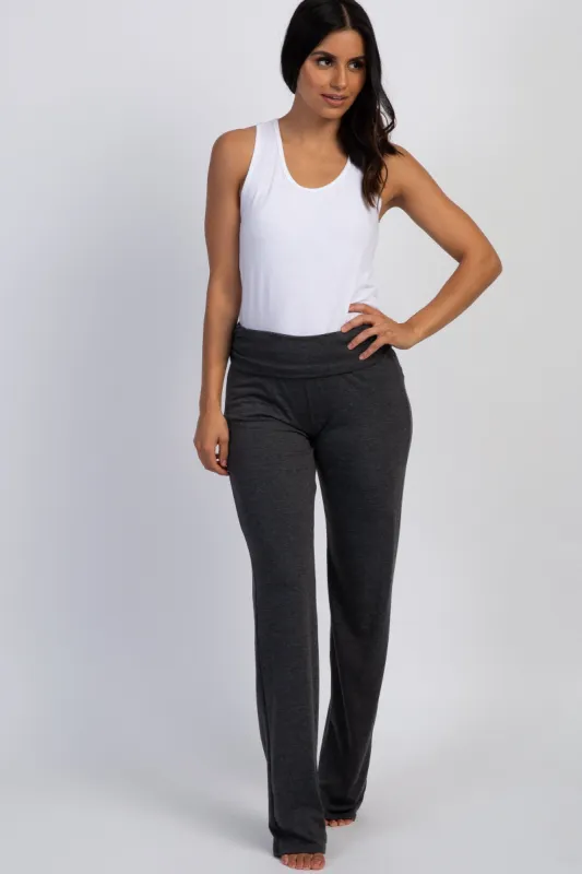 PinkBlush Charcoal Grey Foldover Lounge Pants sold by Pinkblush