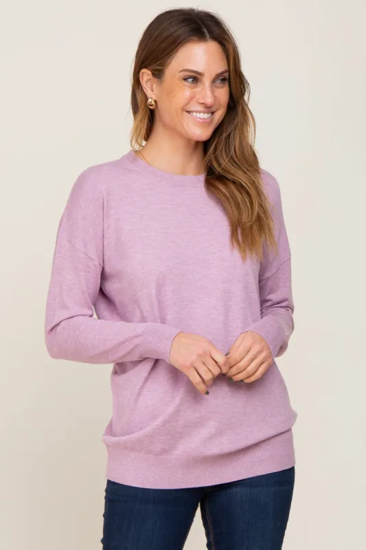 Lavender Knit Long Sleeve Top sold by Pinkblush