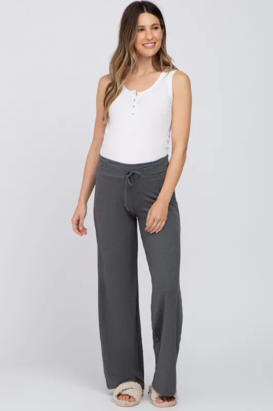 Charcoal Drawstring Maternity Lounge Pants sold by Pinkblush