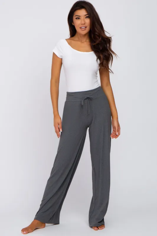 Charcoal Drawstring Lounge Pants sold by Pinkblush
