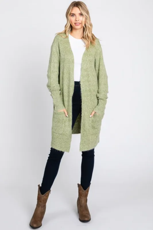Sage Basic Knit Cardigan sold by Pinkblush