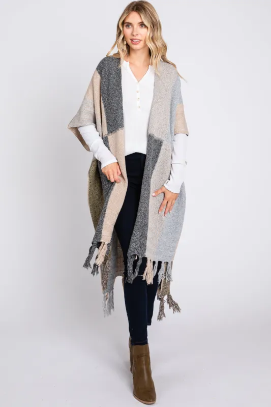 Multi-Color Tassel Trim Short Sleeve Cardigan sold by Pinkblush