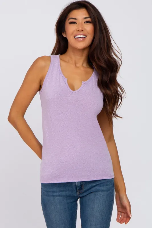 Lavender Heathered Tank sold by Pinkblush
