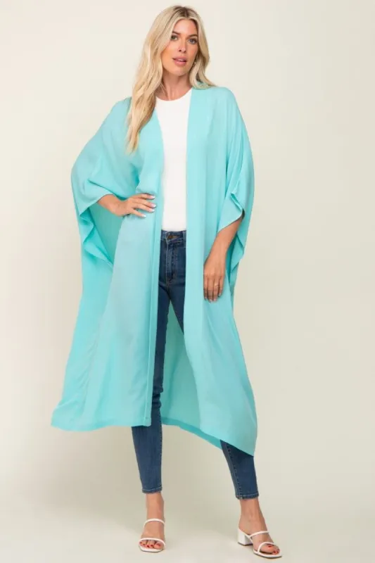 Mint Green Open Front Long Coverup sold by Pinkblush