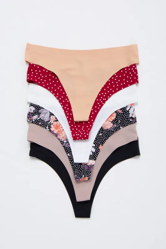 Multicolor Seamless Maternity Thong Underwear Set sold by Pinkblush