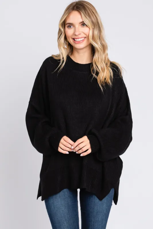 Black Long Sleeve Sweater sold by Pinkblush
