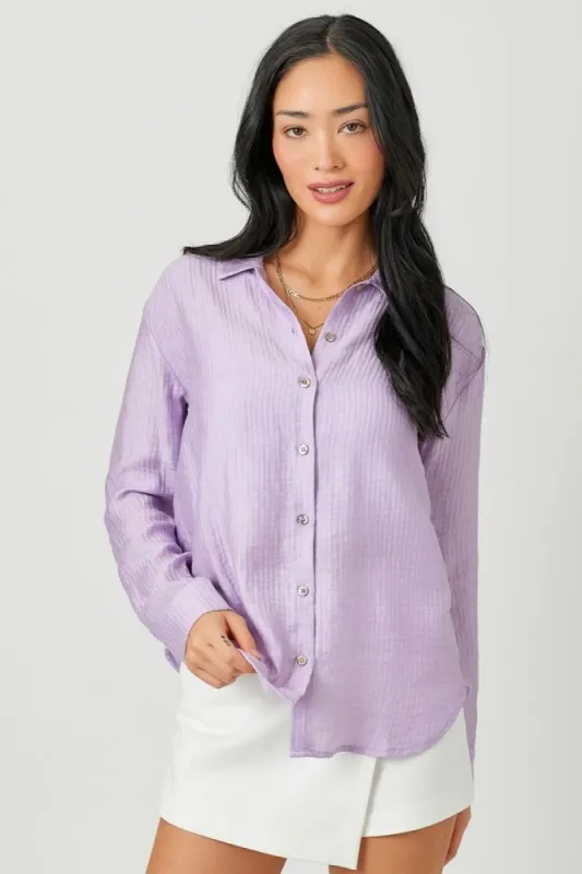 Lavender Button Down Shirt sold by Pinkblush