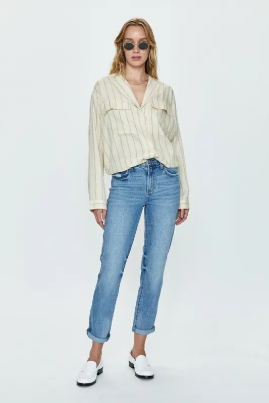 Riley Mid Rise Relaxed Girlfriend Jean - Hilltop Vintage sold by pistola