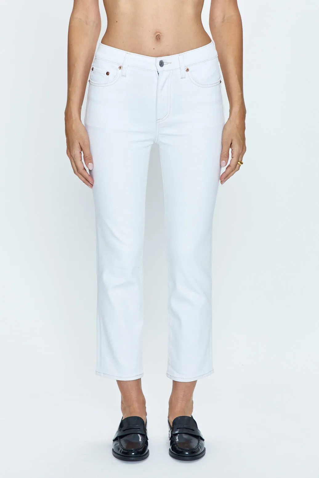 Monroe High Rise Cigarette - Le Blanc sold by pistola product image thumbnail 2