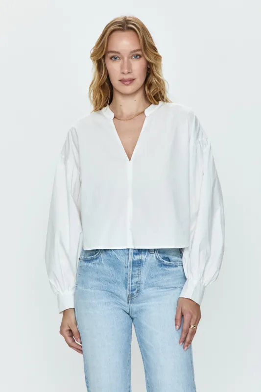 Lou Puff Sleeve Shirt - Le Blanc sold by pistola