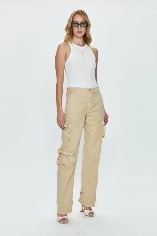 Bobbie Utility Pant - Champagne sold by pistola