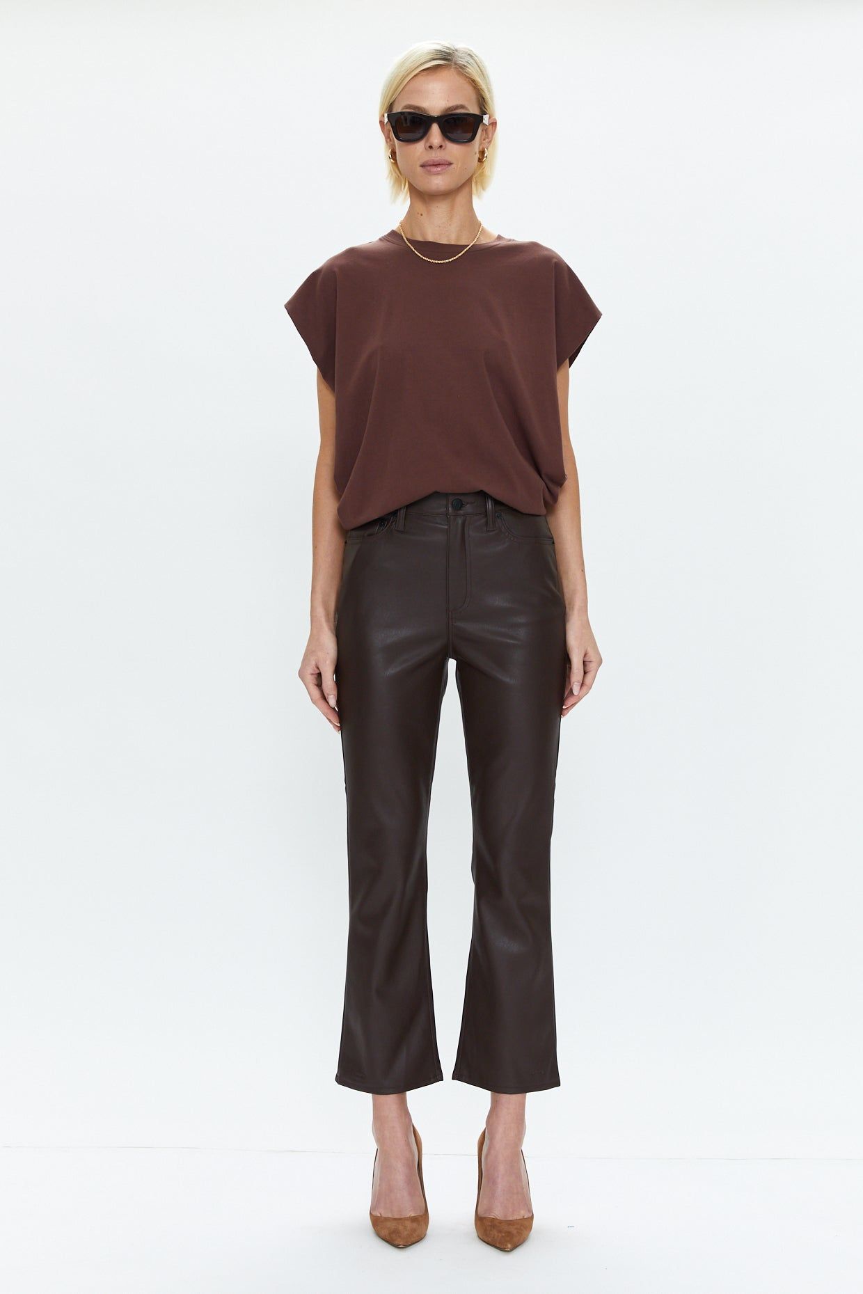 Lennon High Rise Crop Boot - Coffee Bean sold by pistola