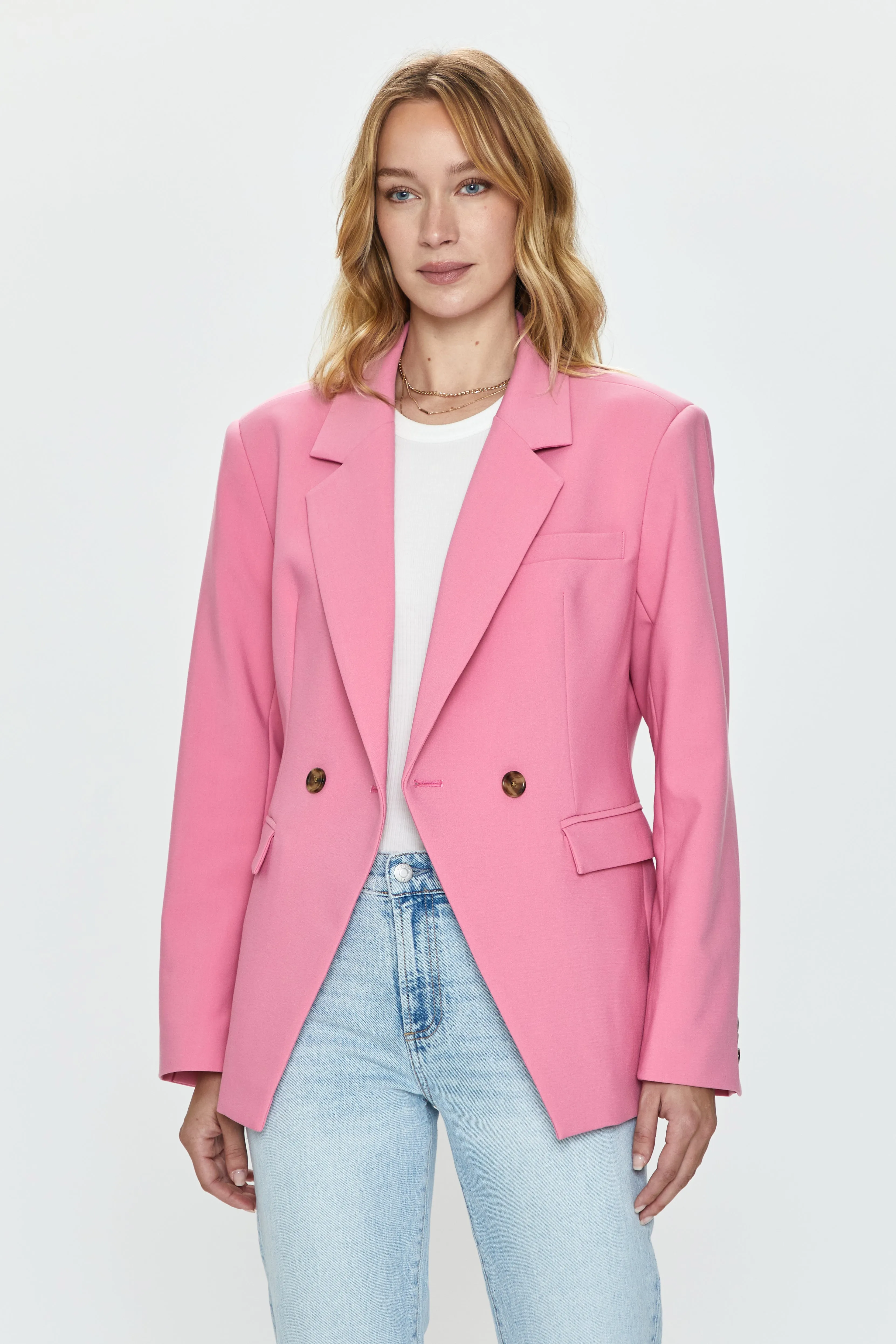 Remy Double Breasted Blazer - Pink Cosmos sold by pistola
