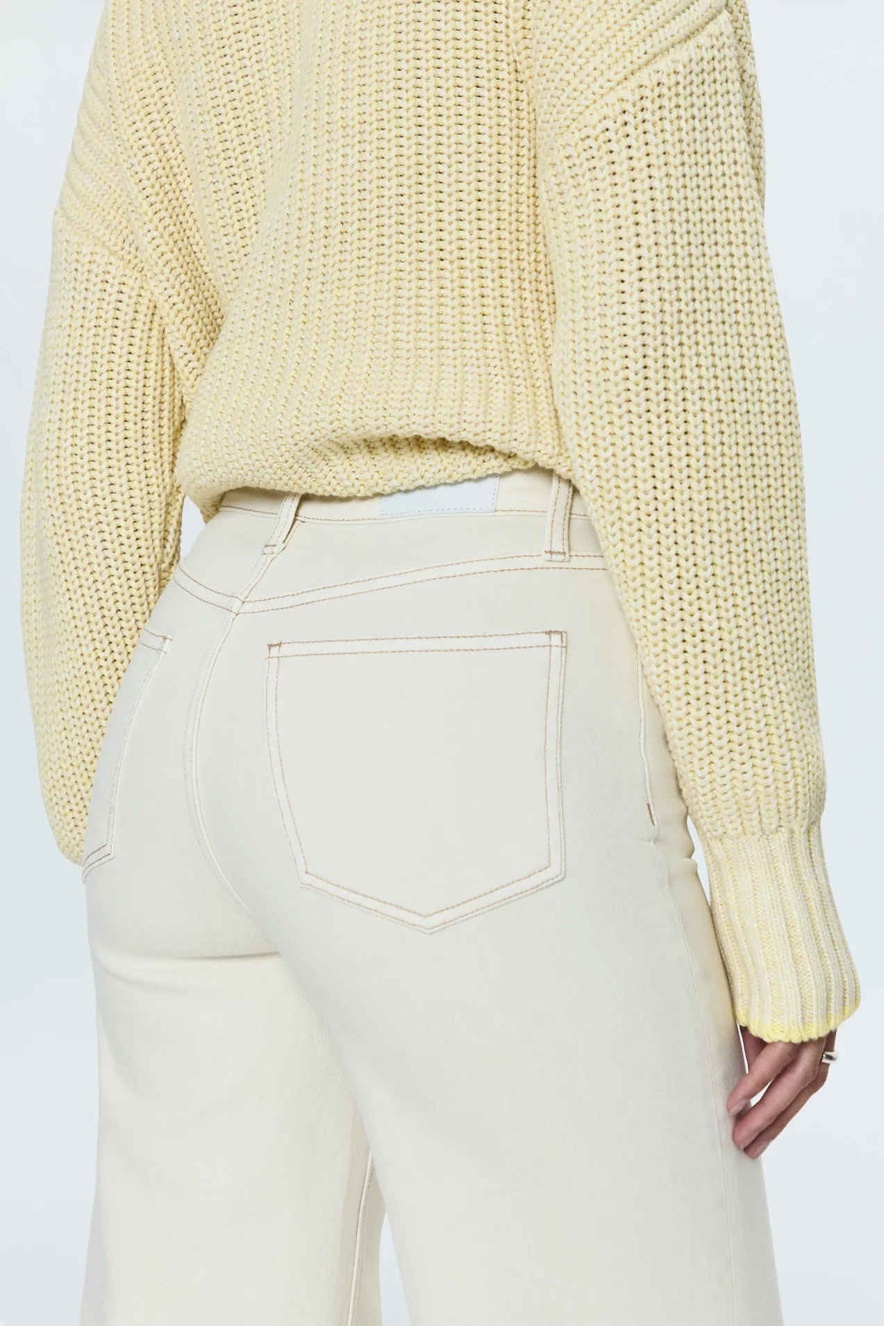 Lana High Rise Ultra Wide Jean - Ecru sold by Pistola product image thumbnail 4