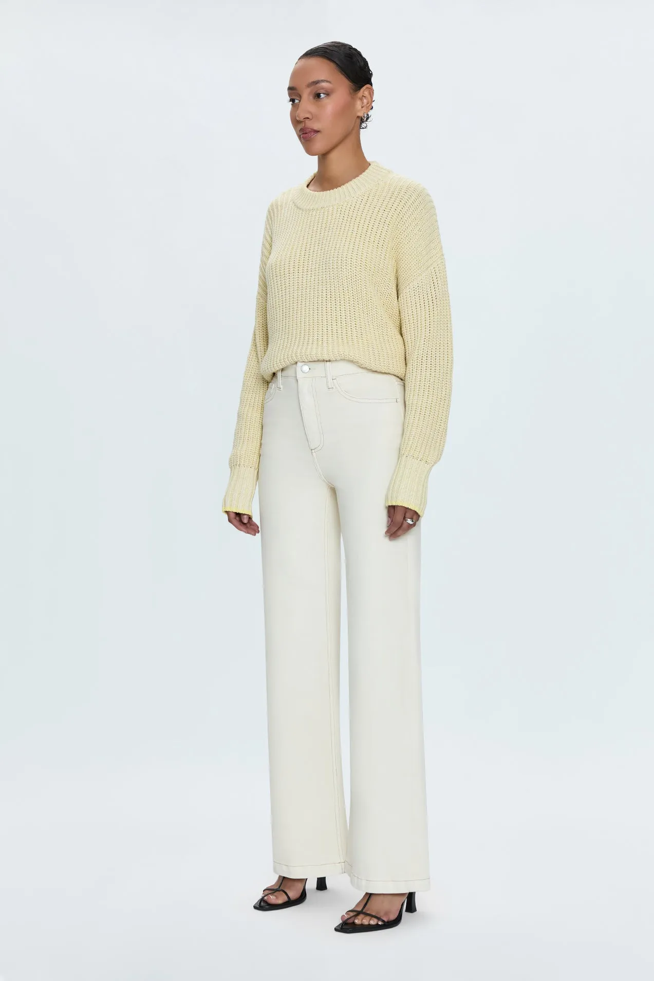 Lana High Rise Ultra Wide Jean - Ecru sold by Pistola product image thumbnail 5