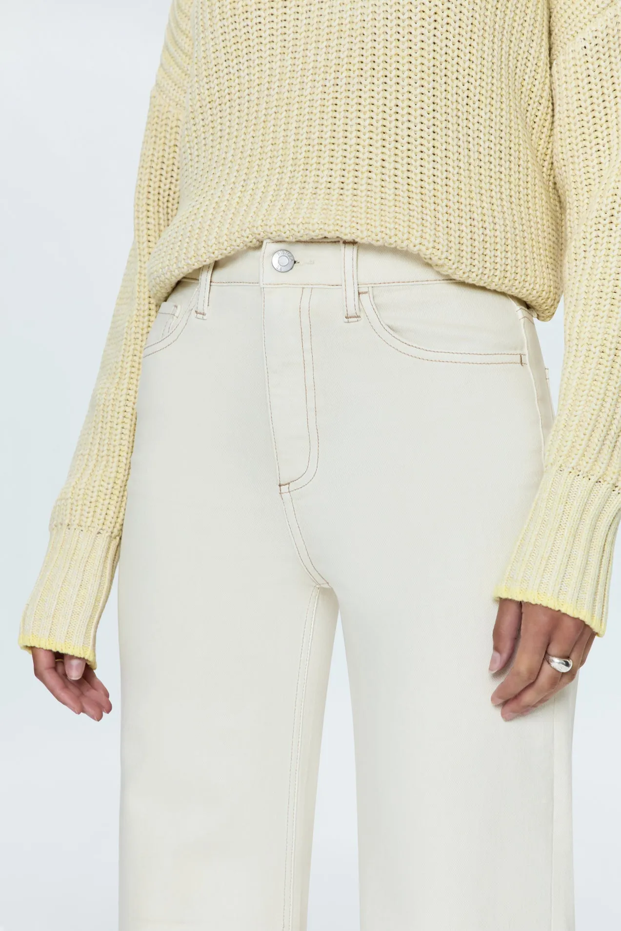 Lana High Rise Ultra Wide Jean - Ecru sold by Pistola product image thumbnail 3