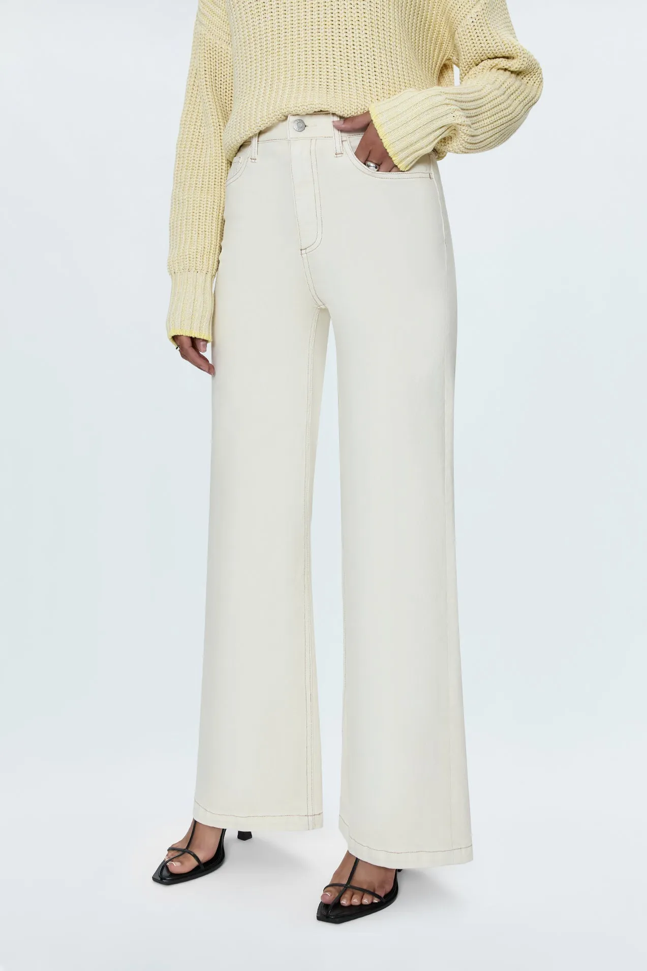 Lana High Rise Ultra Wide Jean - Ecru sold by Pistola product image thumbnail 2