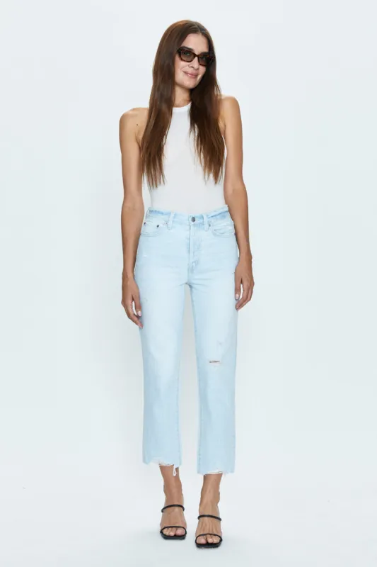 Charlie High Rise Straight Jean - Destination Distress sold by pistola