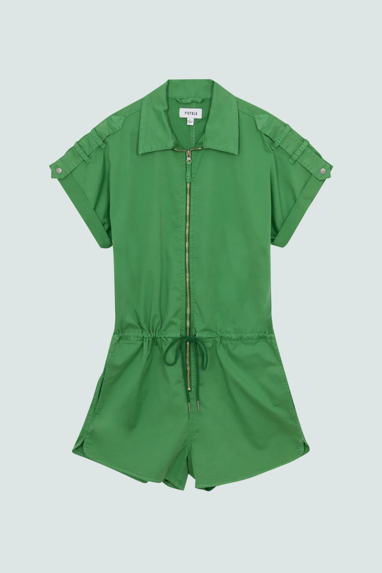 Meg Zip Front Romper - Avocado sold by pistola product image thumbnail 4