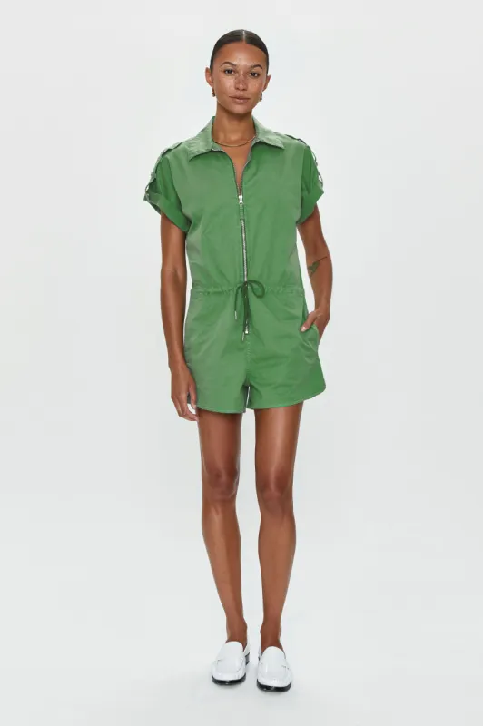 Meg Zip Front Romper - Avocado sold by pistola