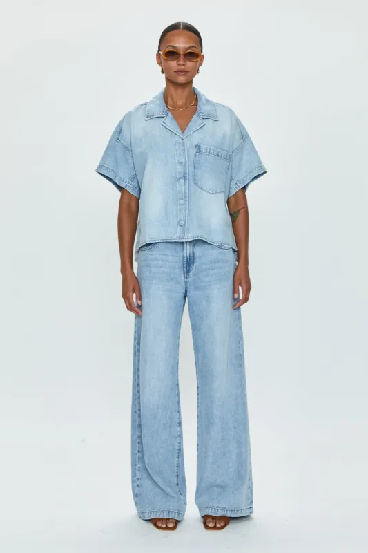 Jadyn Low Slung Palazzo Jean - Chateau sold by pistola