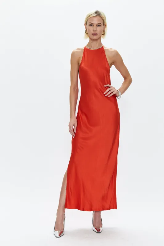 Kristi Halter Slip Dress - Poppy sold by pistola