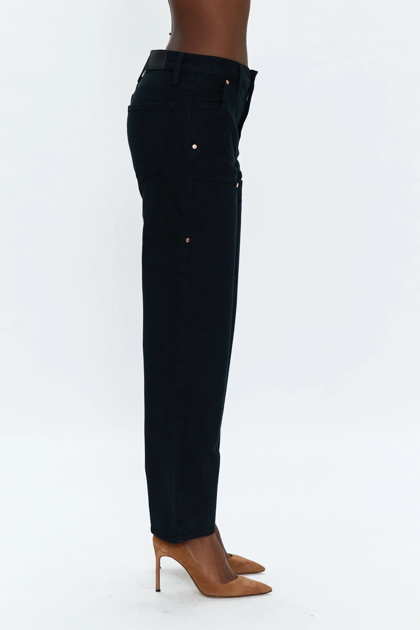 Lexi Carpenter Mid Rise Bowed Straight Jean - Coal sold by Pistola product image thumbnail 3