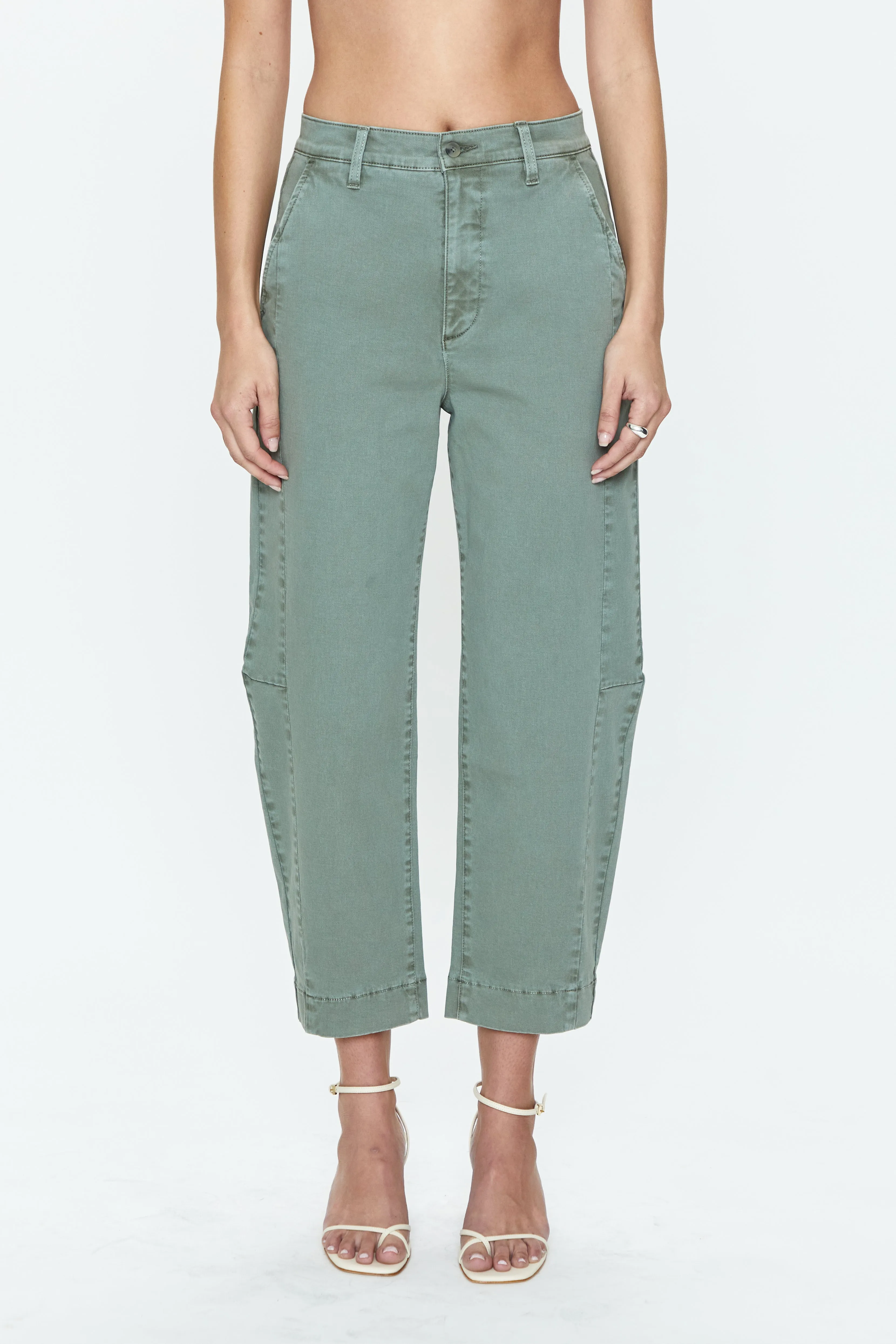 Eli High Rise Arched Trouser Jean - Calvary Olive sold by pistola product image thumbnail 2