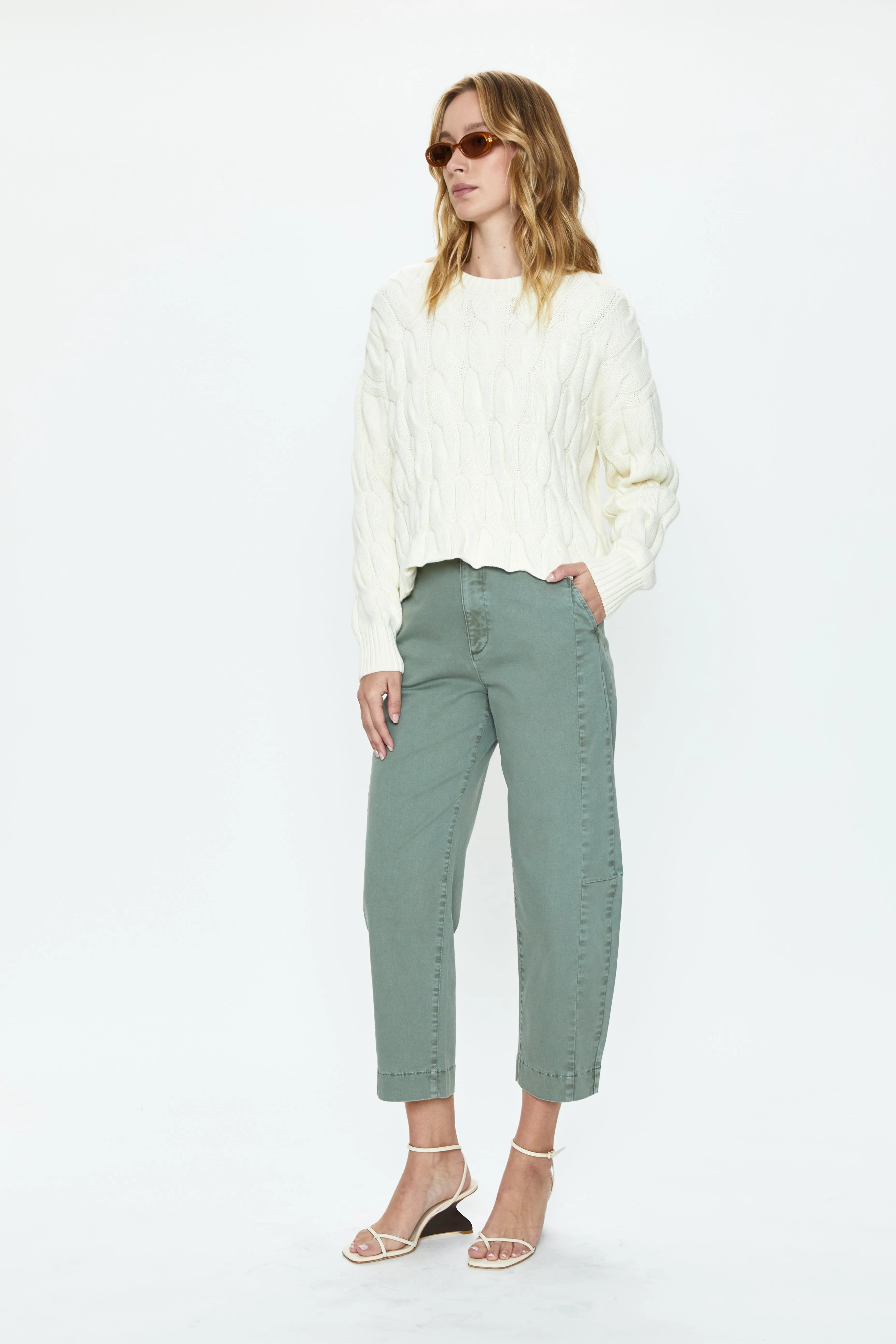 Eli High Rise Arched Trouser Jean - Calvary Olive sold by pistola product image thumbnail 5