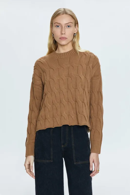 Eva Sweater - Caramel Cable sold by pistola