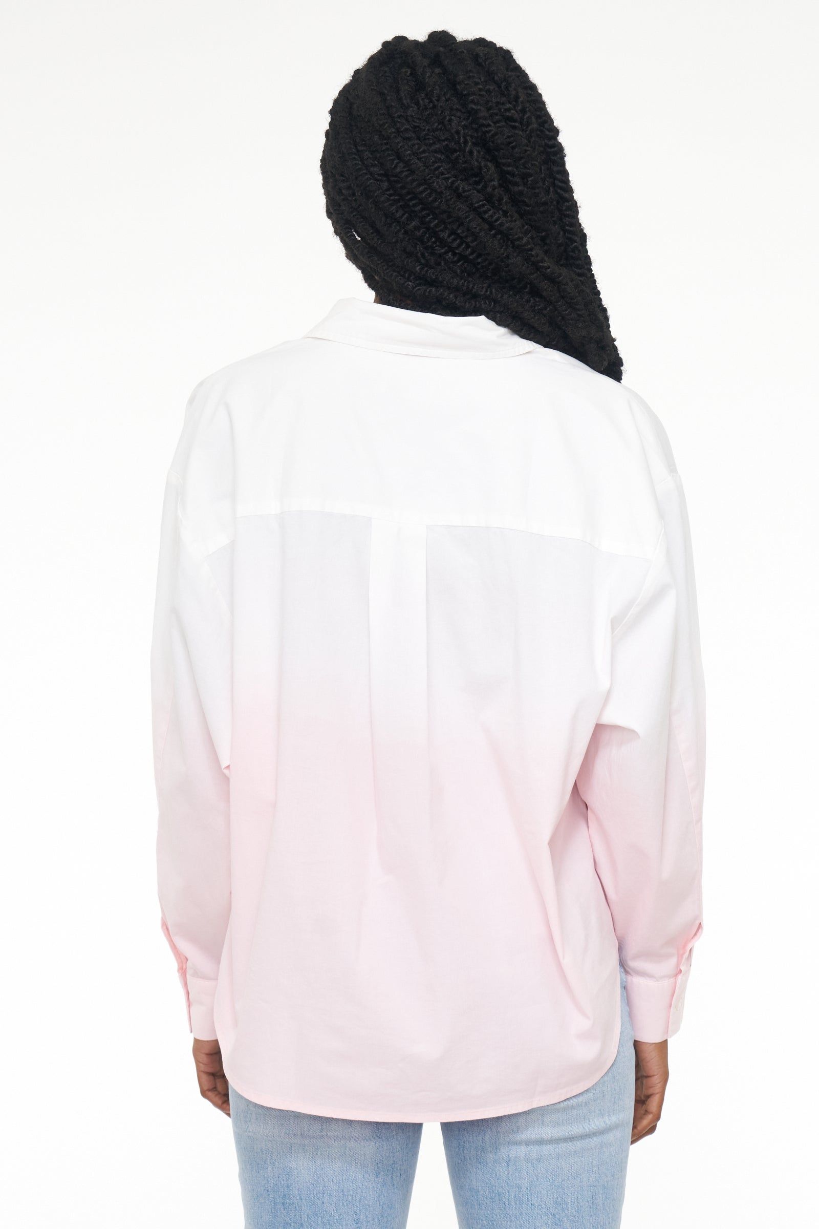 Sloane Oversized Button Down Shirt - Rose Dip Dye sold by pistola product image thumbnail 5