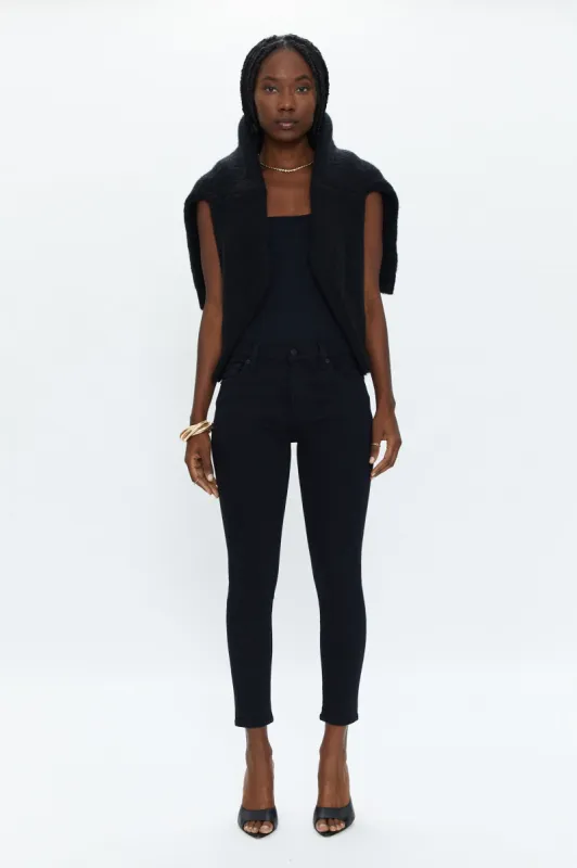 Audrey Mid Rise Skinny Jean - Dark Vinyl made by Pistola