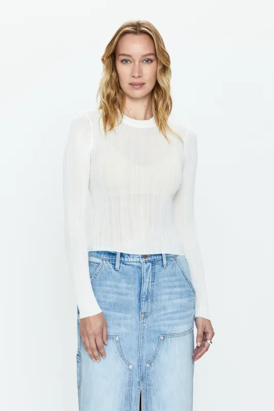 Michele Long Sleeve Tee - Ecru sold by pistola
