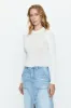 Michele Long Sleeve Tee - Ecru sold by pistola
