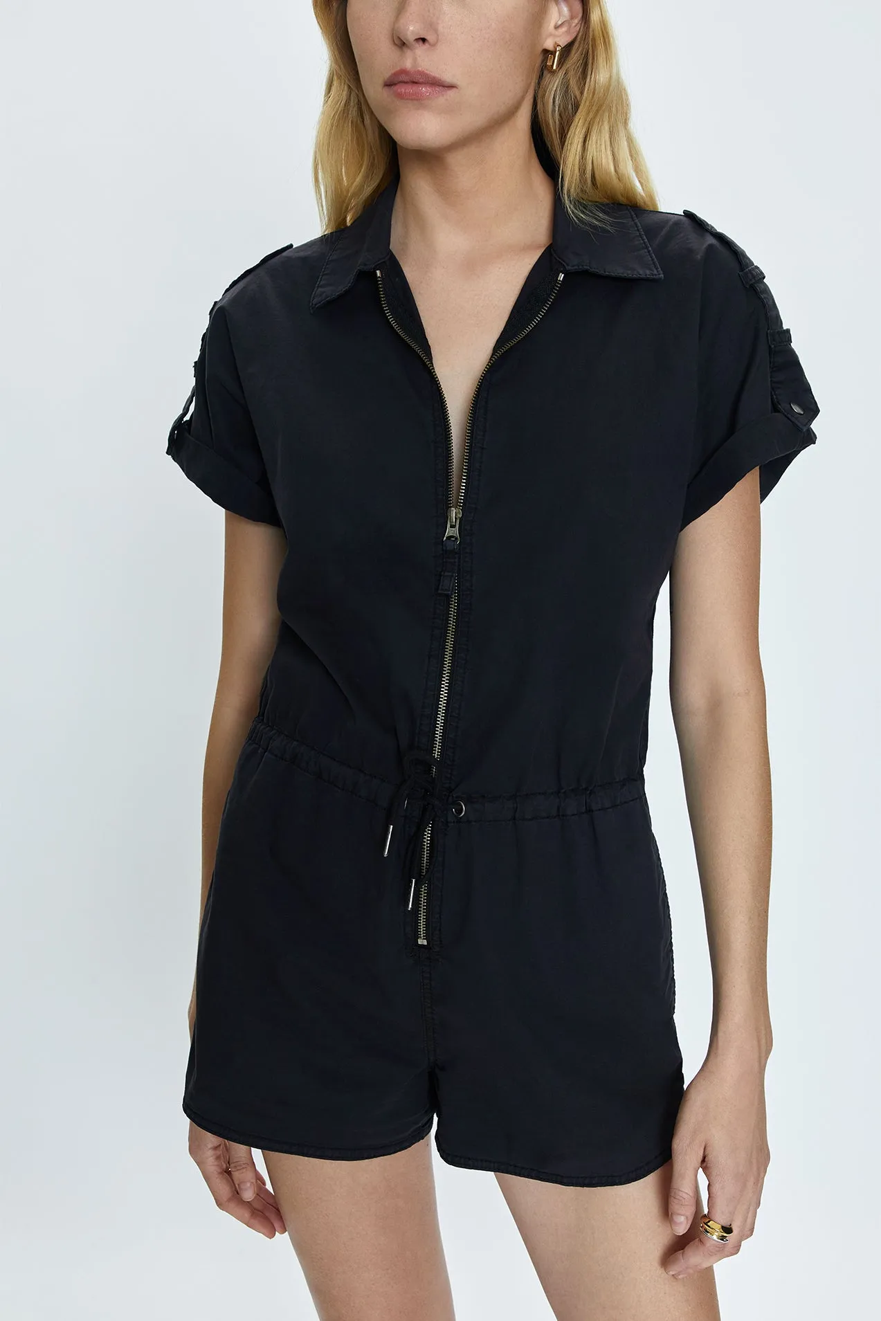 Meg Zip Front Romper - Fade to Black sold by Pistola product image thumbnail 3